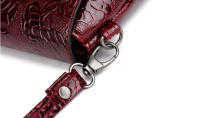 Bolso Retro con relieve de rosa para mujer, bandolera de un solo hombro con solapa, elegante, para fiesta - details 11