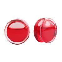 Tapones para los oídos de color rojo y líquido, medidores de oreja acrílicos, 6-16mm, expansor de oreja, piercing corporal, túneles, joyería para hombres, 2 unids/lote - details 2