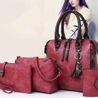 Bolso de mano de lujo de color sólido para mujer, bolsos de diseñador vintage, de cuatro piezas bolso de hombro, Cartera de mensajero - details 8