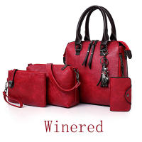 Bolso de mano de lujo de color sólido para mujer, bolsos de diseñador vintage, de cuatro piezas bolso de hombro, Cartera de mensajero - details 4