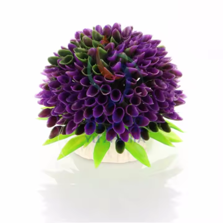 Hierba de plástico de alta calidad para plantas de acuario, adorno decorativo de 6 colores para pecera, 1 unidad - 1