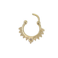 Anillo de titanio médico para la nariz, aro de Clip corporal, Color plateado y dorado, Piercing para el tabique, regalo de joyería, 1 unidad - details 2