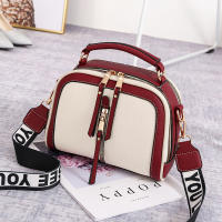 Bolso de hombro con costuras para mujer, bandolera de cuero PU, de lujo, con cadenas cuadradas, a la moda - details 7
