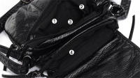 Bolso de mensajero pequeño negro para mujer, bolso cruzado de cuero PU suave lavado, monederos femeninos - details 25