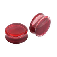 Tapones para los oídos de color rojo y líquido, medidores de oreja acrílicos, 6-16mm, expansor de oreja, piercing corporal, túneles, joyería para hombres, 2 unids/lote - details 4
