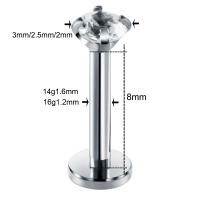 Juego de pendientes para cartílago, piercing de titanio anodizado, hélice, tragus interno, triple punta, 1 ud. - details 4