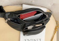 Bolso de mensajero informal para mujer, riñonera cruzada de cuero PU, a la moda - details 18