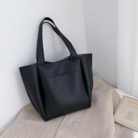 Bolso de mano informal de cuero suave para mujer, bolsa de hombro de gran capacidad con bolsillo exterior, Color sólido, alta calidad - details 16