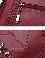 Bolso de mano con colgante de lujo para mujer, bandolera de cuero PU, de gran capacidad, con asa - details 18