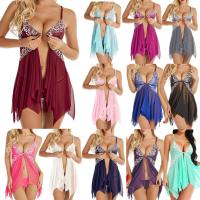 Lencería Sexy para mujer, picardías con cierre frontal, encaje con cuello en V, ropa de dormir de malla, lencería para mujer, ropa de dormir, lencería porno - details 1