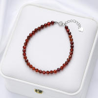 Pulseras hechas a mano de turmalina de Plata de Ley 925 con piedra Natural de 4 mm para mujer, regalo y joyería para fiesta, brazaletes de amatista - details 17