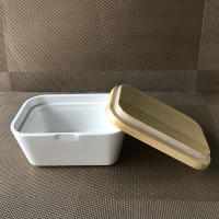Tapa de plato de mantequilla, contenedor de mantequilla cubierto de plástico, plato de almacenamiento de mantequilla de cocina resistente al calor para encimera y refrigerador - details 3