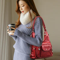 Bolso cruzado de cuero PU para mujer, bandolera de hombro Vintage, bolso Hobo de gran capacidad, bolso de viaje informal, bolso de mano - details 5