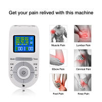 Unidad de máquina Tens de 12 modos, 4 almohadillas de electrodos para alivio del dolor, masaje de pulso, estimulación muscular EMS, Electroestimulador Tens - details 4