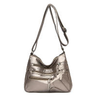 Bolso de hombro Vintage para mujer, bandolera de cuero PU lavado, multifunción, gran capacidad - details 11