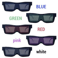 Gafas mágicas LED con Bluetooth para fiesta, gafas luminosas con Control por aplicación, carga USB, edición DIY, Flash rápido multilingüe LED - details 1