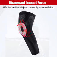 Rodillera deportiva para alargar las piernas, tejido transpirable, compresión antideslizante, engrosado soporte con anillo de silicona, 1 par - details 8