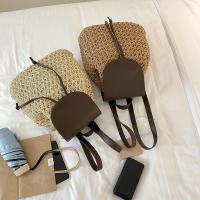 Mochila de Viaje para Mujer en Punto de Crochet con Diseño Boho Estilo Hueco Alhombrado para Hombro y Espalda Ideal para Playa y Verano - details 19