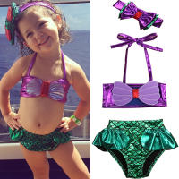 Traje de baño de sirena para niñas pequeñas, bañador de playa, Bikini de 0 a 8 años - details 1
