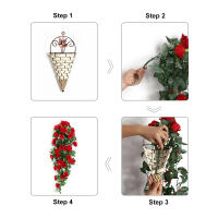 Rosa Artificial de Rattan para Decoración de Pared en Casa Boda Fiesta de Nubecom Hecha de Seda y Plástico Tipo de Planta Artificial: Rosa - details 7