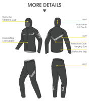 WEST BIKING-chubasquero impermeable para ciclismo para hombre y mujer, camiseta reflectante para bicicleta eléctrica, chaqueta deportiva para bicicleta de montaña y carretera - details 11