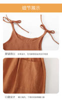 Vestido de algodón sin mangas para niñas pequeñas, ropa de verano de moda - details 1