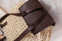Mochila de Viaje para Mujer en Punto de Crochet con Diseño Boho Estilo Hueco Alhombrado para Hombro y Espalda Ideal para Playa y Verano - details 33
