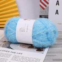 Lana de seda de vidrio de 100g, hilo de ganchillo para tejer a mano, hilo práctico para tejer a mano, manualidades, muñeca, suéter, sombrero, bolsa - details 4