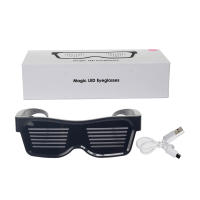Gafas mágicas LED con Bluetooth para fiesta, gafas luminosas con Control por aplicación, carga USB, edición DIY, Flash rápido multilingüe LED - details 9