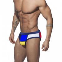 Jessborn bañadores triangulares a juego de colores para hombre, multicolor, patchwork, pantalones cortos para surfear en la playa, primavera caliente - details 3