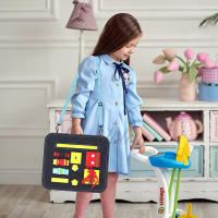 Juguetes Montessori para bebé, tablero ocupado, hebilla de bebé, botón de cremallera, herramienta de entrenamiento con cordones, Juego de desarrollo sensorial para niños pequeños - details 28