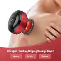 Masajeador eléctrico de terapia de ventosas,12 velocidades,calentamiento, respiración,masaje recargable,cuerpo,Guasha,Baguan - details 1