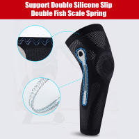 Rodillera deportiva para alargar las piernas, tejido transpirable, compresión antideslizante, engrosado soporte con anillo de silicona, 1 par - details 9