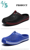 New Brand Hole Shoes Men Gray Garden Casual Rubber Clogs For Men Male Slippers Summer Slides Swimming Jelly Shoes Men Slippers - details 4