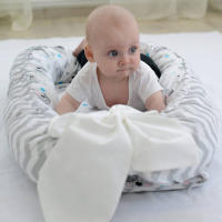 Baby Nest Bed with Pillows Portable Travel Crib Detachable Washable Infant Cotton Cradle Anti Pressure Toddlers Isolation Crib - details 4