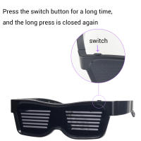 Gafas mágicas LED con Bluetooth para fiesta, gafas luminosas con Control por aplicación, carga USB, edición DIY, Flash rápido multilingüe LED - details 8