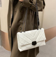 Bolso cruzado de cuero PU de hilo de lujo para mujer, bandolera con cadena, bolso de gran capacidad - details 2