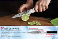 Chef knives 6 Set Professional Japanese Kitchen knives High Carban  stainless steel Meat Cleaver Fruit Paring knife Chef Knife - details 5