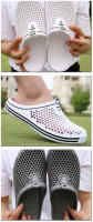 New Brand Hole Shoes Men Gray Garden Casual Rubber Clogs For Men Male Slippers Summer Slides Swimming Jelly Shoes Men Slippers - details 9