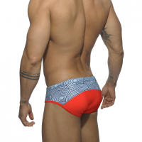 Jessborn-Calzoncillos de natación para hombre, bañador sexy de cintura baja con bloqueo de color, pantalones cortos deportivos para surfear en la playa, primavera caliente - details 6