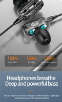 VAORLO 4D Dual Drive Hifi Heavy Bass Music Wired Earphones Stereo In-Ear 3.5MM AUX With Mic Earbuds Sports Music Gaming Headsets - details 4
