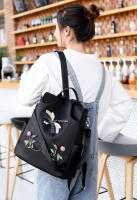 Mochila con bordado de libélula para mujer, bolso de hombro Oxford impermeable de alta calidad, bolso de viaje antirrobo informal para mujer - details 10