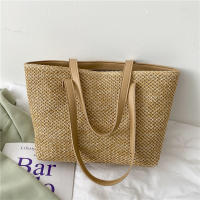 Bolso de paja tejido de gran capacidad para mujer, bolsa de mimbre hecha a mano, bolso de playa, bolso de hombro de paja para vacaciones - details 17