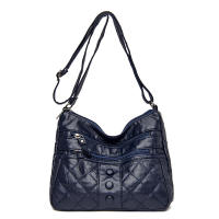 Bolso de Hombro de Cuero Suave Vintage para Mujer Gran Capacidad Bolso Cruzado de Moda Bolso de Mano de Lujo para Madre - details 14