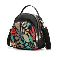 Mochila con estampado de moda para mujer, bolso cruzado de nailon de gran capacidad, multicapa, mochilas escolares, mochila de viaje impermeable - details 8
