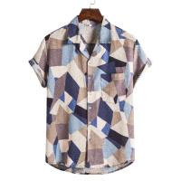 Camisa floral holgada y holgada informal para vacaciones en la playa de Hawaii - details 7