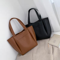 Bolso de mano informal de cuero suave para mujer, bolsa de hombro de gran capacidad con bolsillo exterior, Color sólido, alta calidad - details 18