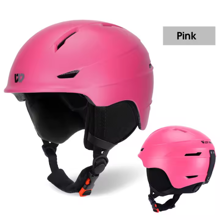 WEST BIKING-casco de esquí y Snowboard para hombre y mujer, gorro de seguridad ajustable para bicicleta eléctrica y motocicleta, cálido para invierno - 1