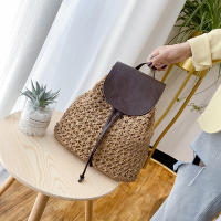 Mochila de Viaje para Mujer en Punto de Crochet con Diseño Boho Estilo Hueco Alhombrado para Hombro y Espalda Ideal para Playa y Verano - details 7
