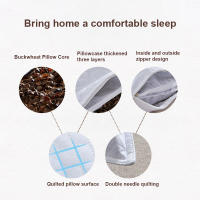 Cojín de Almohada para Protección de Cuello NUBECOM en Forma de Cuadro de Buckwheat Relleno de Algodón a Prueba de Portasuelos para Hogar Sofá Oficina Para Dormir - details 9